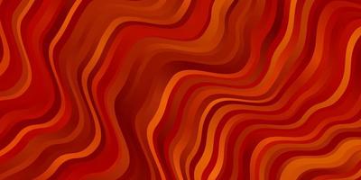 Light Orange vector pattern with curved lines.