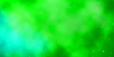 Light Green vector background with small and big stars.