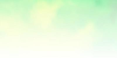 Light Green, Yellow vector layout with cloudscape.