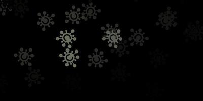 Dark gray vector pattern with coronavirus elements.