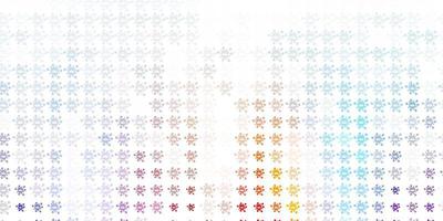 Light Blue, Red vector texture with disease symbols.