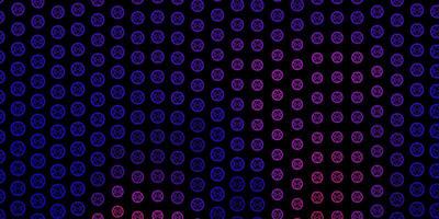 Dark Blue, Red vector texture with religion symbols.