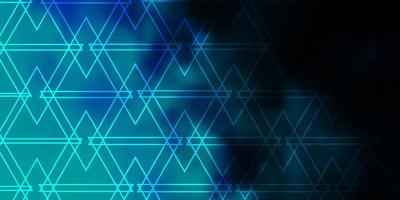 Dark BLUE vector backdrop with lines, triangles.