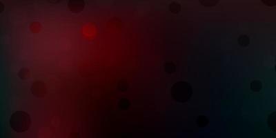 Dark blue, red vector background with random forms.