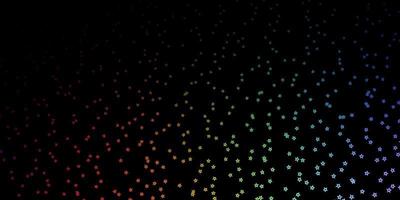 Dark Multicolor vector pattern with abstract stars.