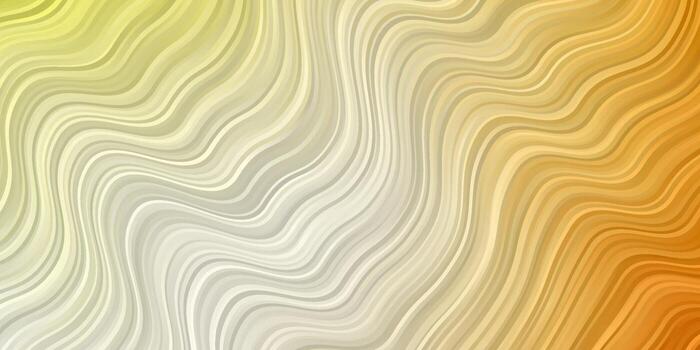 patrón de vector naranja claro con líneas curvas.