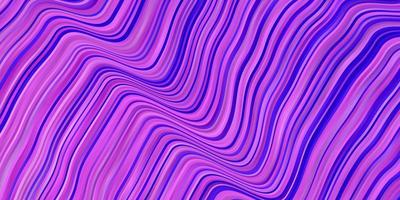 Light Purple vector background with bent lines.