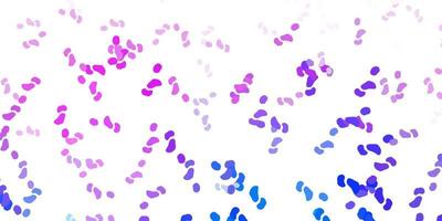 Light blue, red vector backdrop with chaotic shapes.