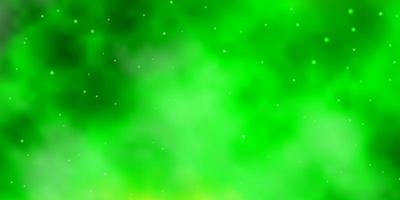 Light Green, Yellow vector template with neon stars.