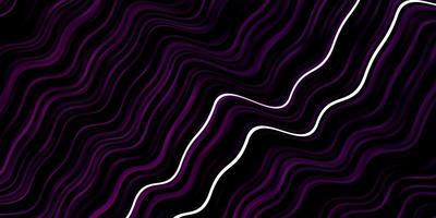 Dark Pink vector background with curved lines.