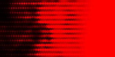 Dark Red vector background with circles.
