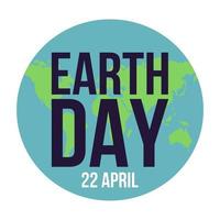 Happy Earth Day Lettering vector