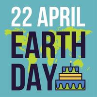 Happy Earth Day Lettering vector