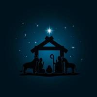 Epiphany of Jesus, sacred family in a manger