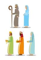 Epiphany of Jesus character set vector