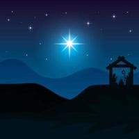 Epiphany of Jesus, sacred family in a manger vector