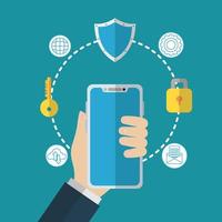 technology internet security flat design vector