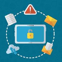 technology internet security flat design vector