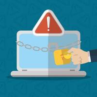 technology internet security flat design vector