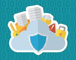 technology internet security flat design vector