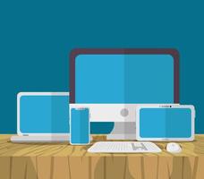 Cute device set vector