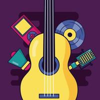 diseño de elementos musicales vector