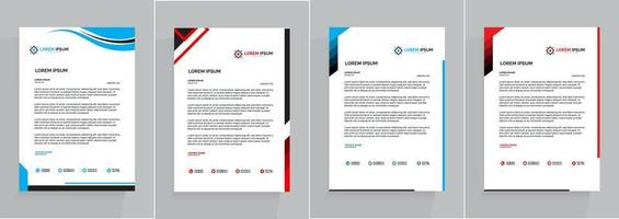 Professional Letterhead Template Set vector