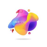 Abstract liquid shape vector