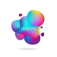 Abstract liquid shape vector