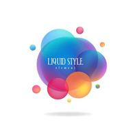 Abstract liquid shape vector