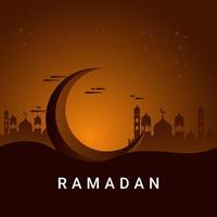 Ilustración de diseño de plantilla de vector de ramadan kareem