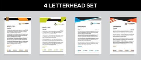 Professional Letterhead Template Set vector