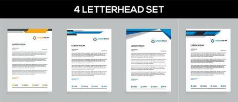 Professional Letterhead Template Set vector