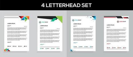 Professional Letterhead Template Set vector