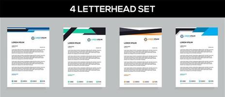 Professional Letterhead Template Set vector