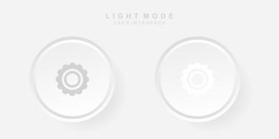 Simple Creative Setting User Interface in Neumorphism Design. Simple, modern and minimalist. vector