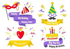 Party label Vector Logo set