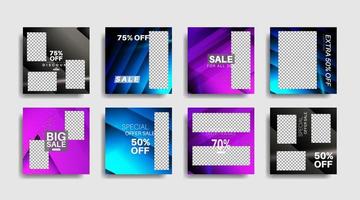 Modern promotion square web banner for social media . vector design illustration