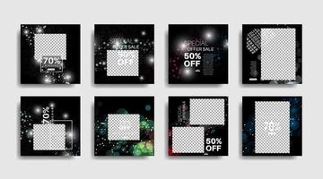 Modern promotion square web banner for social media . vector design illustration