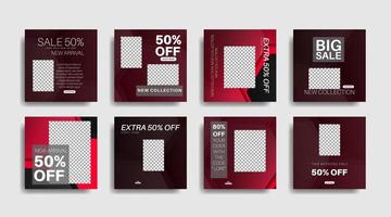 Modern promotion square web banner for social media . vector design illustration