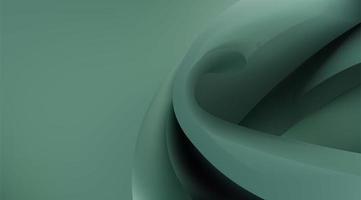 Elegant silky green wave, vector background