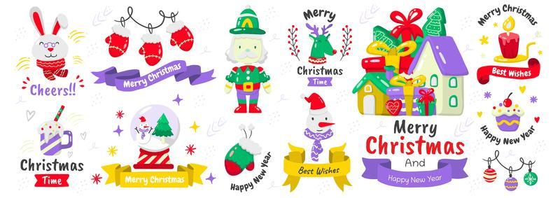 Party label Vector Logo set