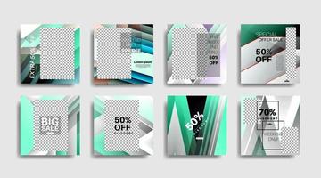 Modern promotion square web banner for social media . vector design