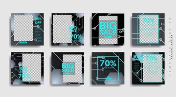 Modern promotion square web banner for social media . vector design illustration