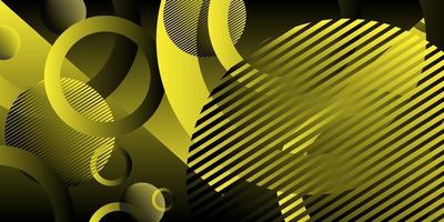 Abstract background yellow black stripe color with circle vector