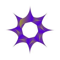 Purple circle sharp transition star symbol vector