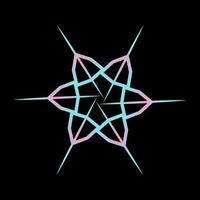 Pastel color star symbol abstract design vector