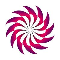 Abstract circle jagged transition in purple color vector