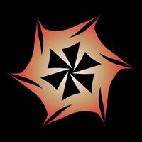 Creative circular transition symbol wrapped in orange color vector