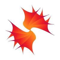 Creative shape wrapped in orange red vector